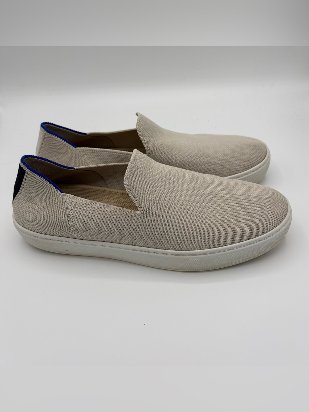 Rothy's The Original Slip On Sneakers Sand Beige Women's Size 7.5 Washable
